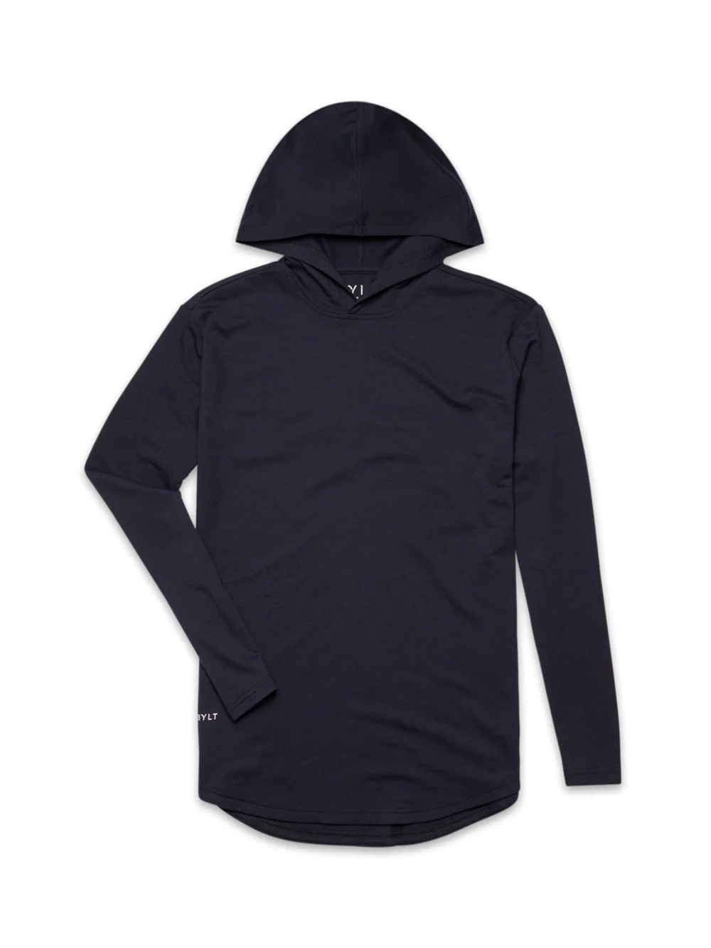 Bylt Basics Drop Cut Long Sleeve Hoodie Tshirt Nwot!! 3XL Black